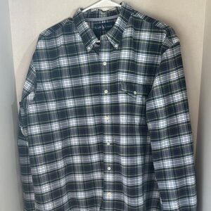 Ralph Lauren green and blue plaid button up shirt size extra large
